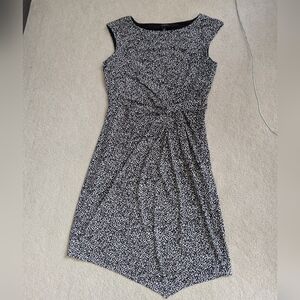 Ann Taylor Black and White Midi Dress